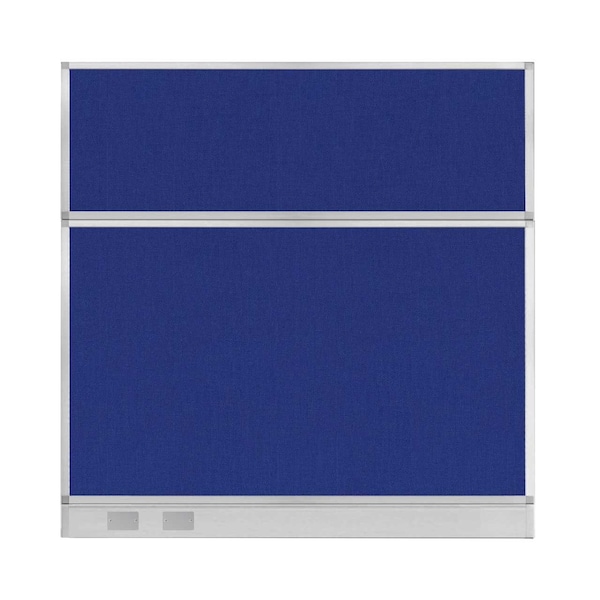Versare Hush Panel Configurable Cubicle Partition 6' x 6' Royal Blue Fabric w/ Cable Channel 1856334 - main